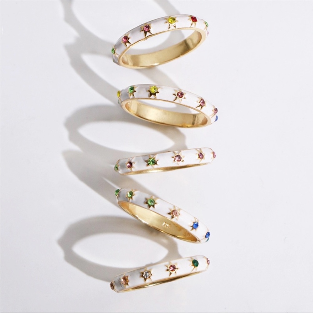 🆕 Twilight 925 Gold Plated Stacking Ring - Picture 5 of 6